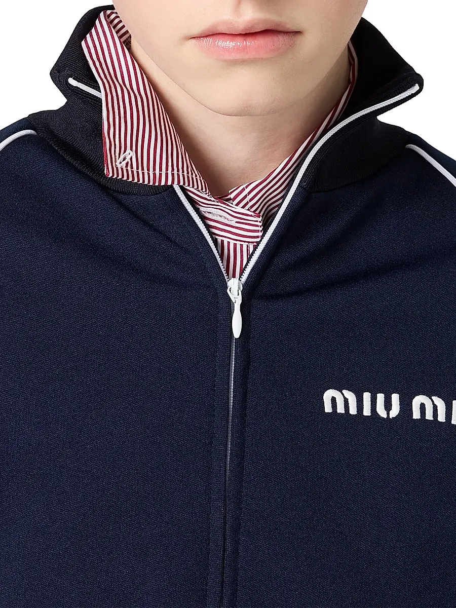 Miu Miu Women's Technical Jersey Blouson Jacket | Thumbnail 6