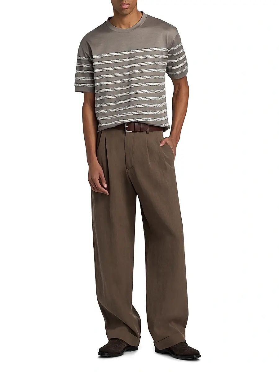 Giorgio Armani Men's Striped T-Shirt | Thumbnail 2 Giorgio Armani Men's Striped T-Shirt | Thumbnail 2