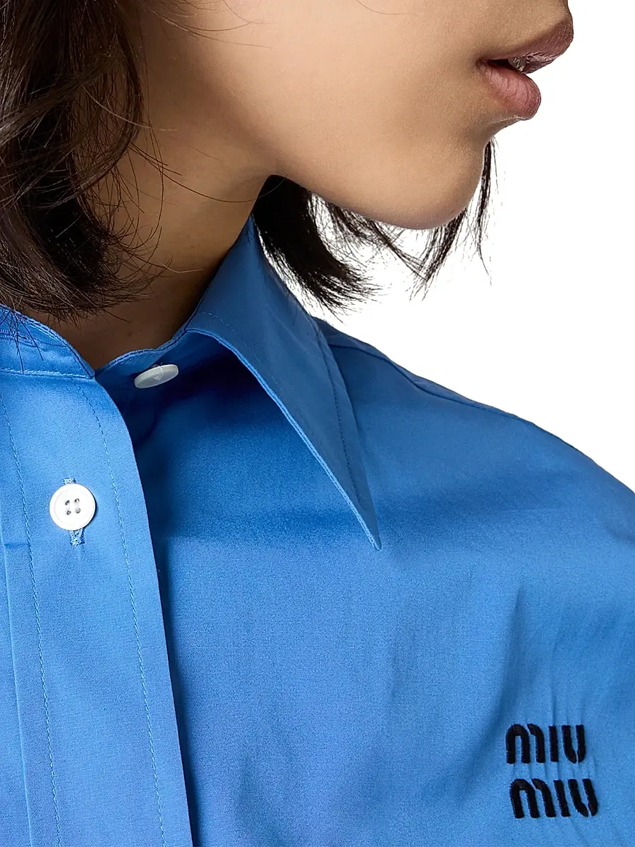 Miu Miu Women's Poplin Shirt | Thumbnail 5 Miu Miu Women's Poplin Shirt | Thumbnail 5