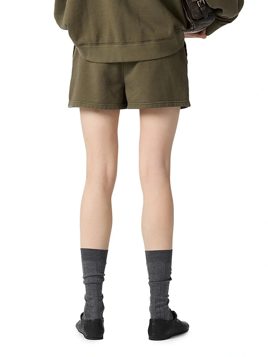 Miu Miu Women's Garment-Dyed Fleece Shorts | Thumbnail 3