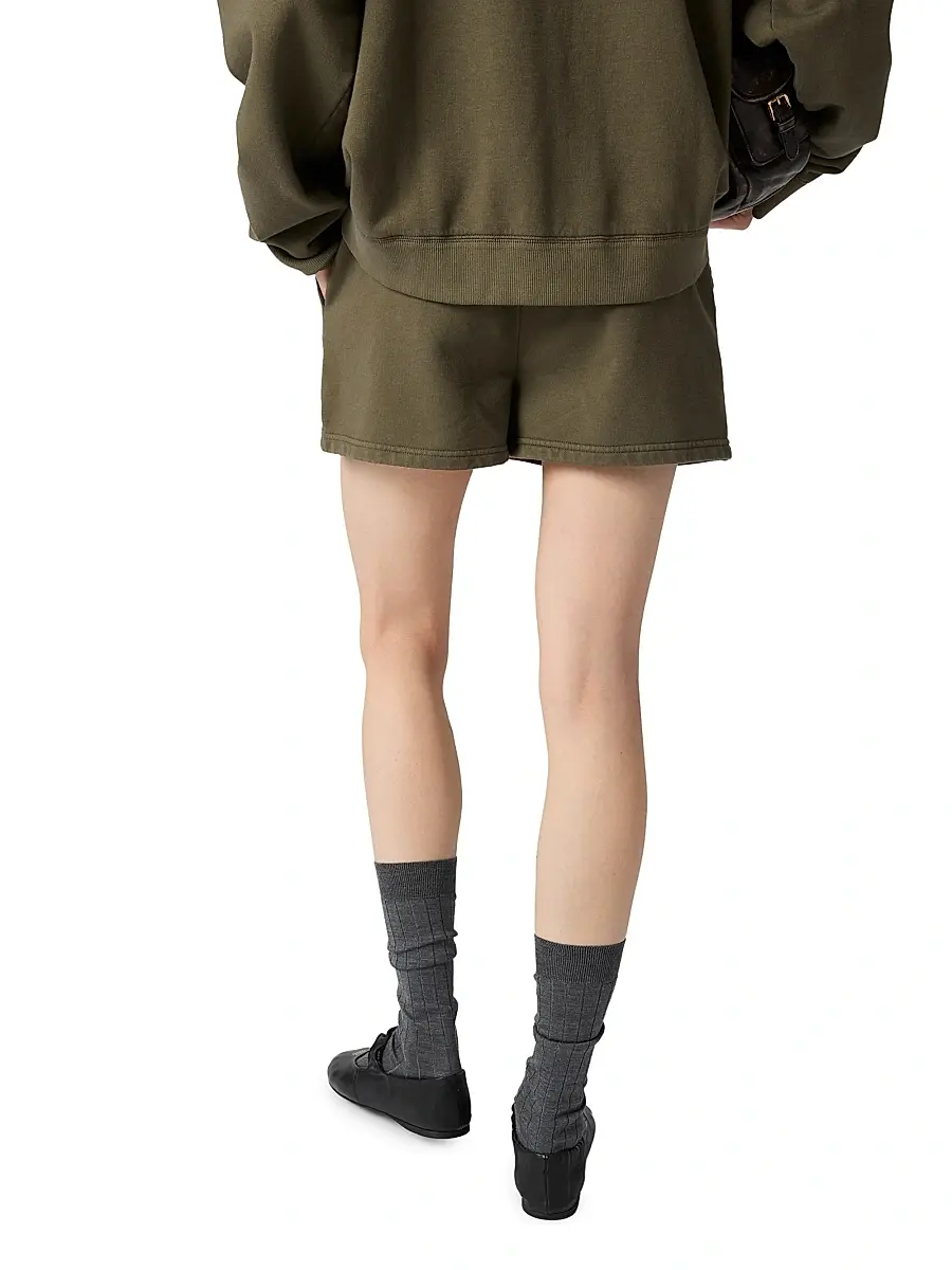 Miu Miu Women's Garment-Dyed Fleece Shorts | Thumbnail 5