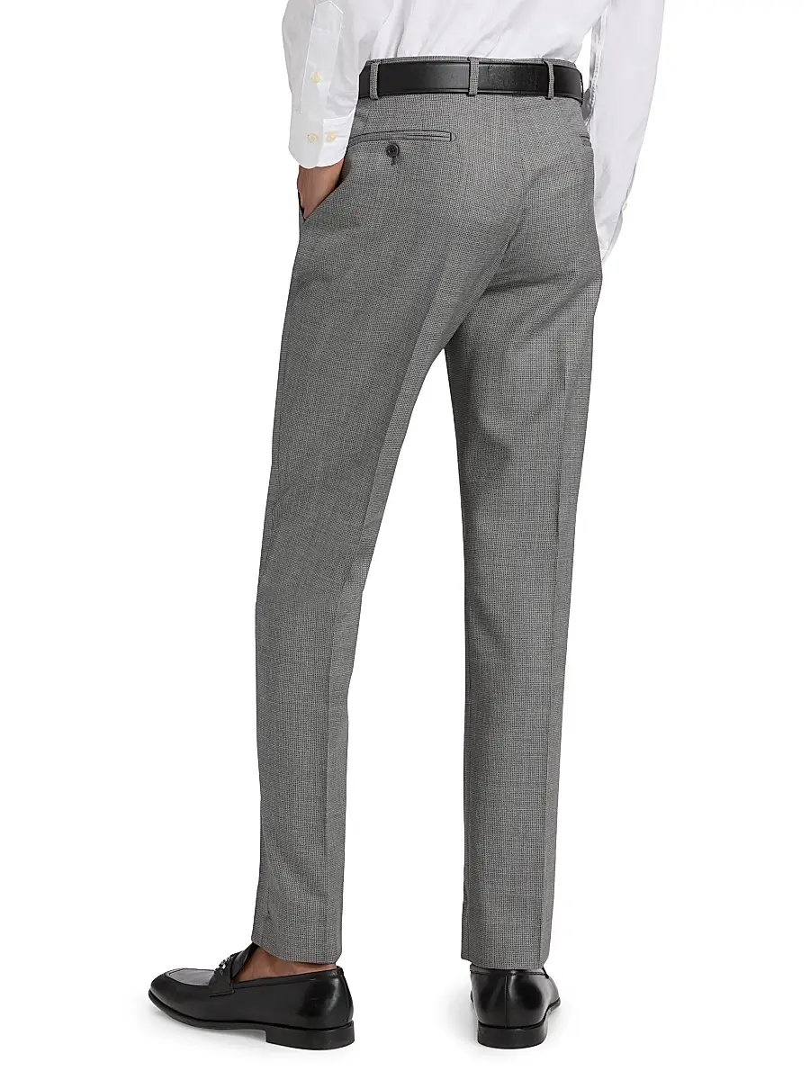 Emporio Armani Men's Textured Virgin Wool Trousers | Thumbnail 5 Emporio Armani Men's Textured Virgin Wool Trousers | Thumbnail 5