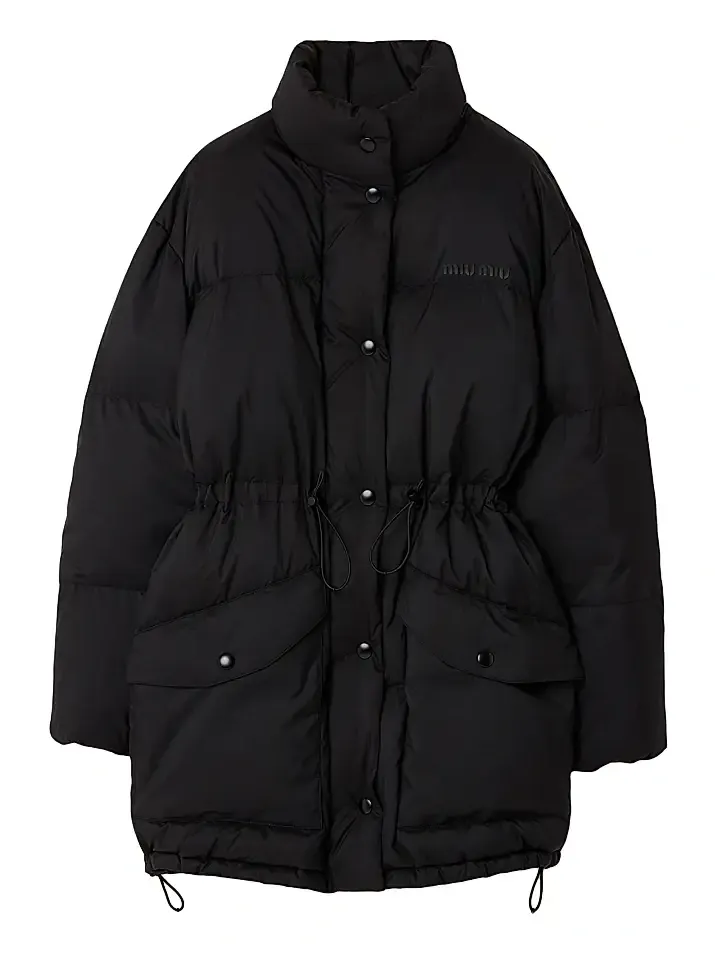 Miu Miu Women's Technical Pongé Down Long Coat