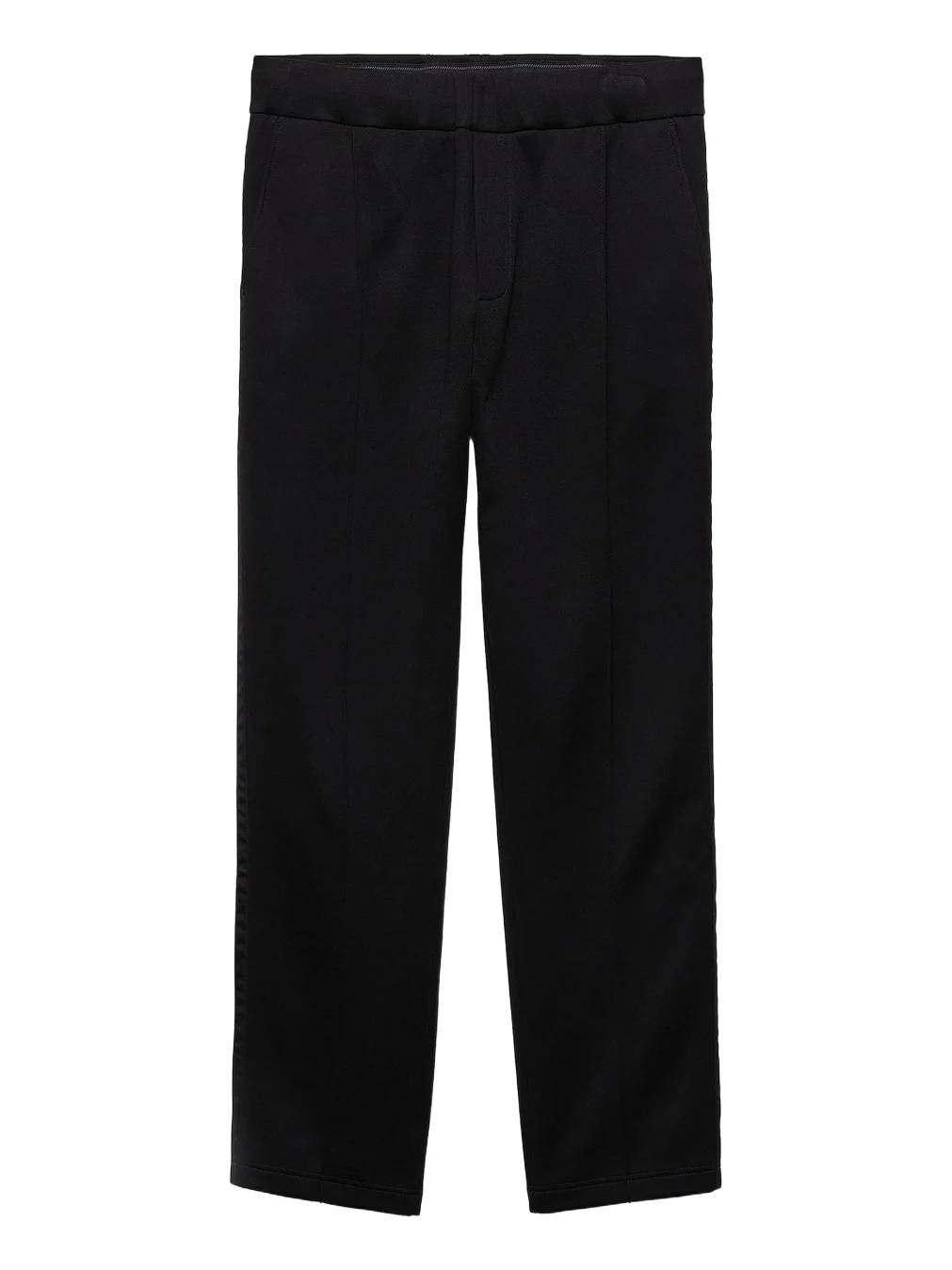 Prada Men's Cotton Fleece Pants with Re-Nylon Details - Black