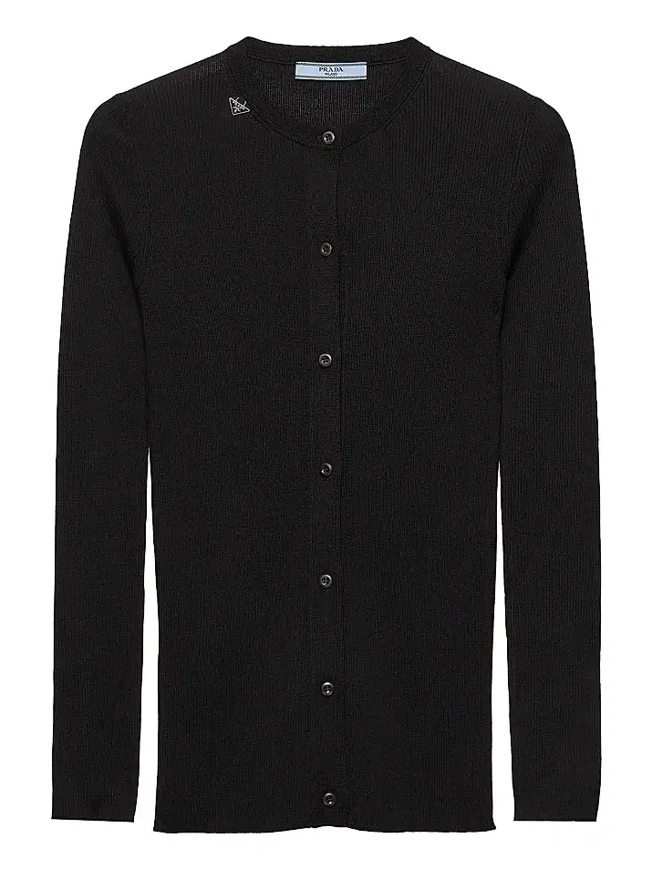 Women's Ribbed Knit Wool Cardigan Women's Ribbed Knit Wool Cardigan