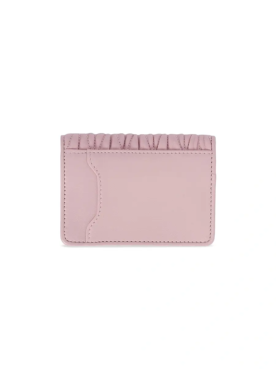 Miu Miu Women's Matelassé Nappa Leather Card Holder | Thumbnail 2