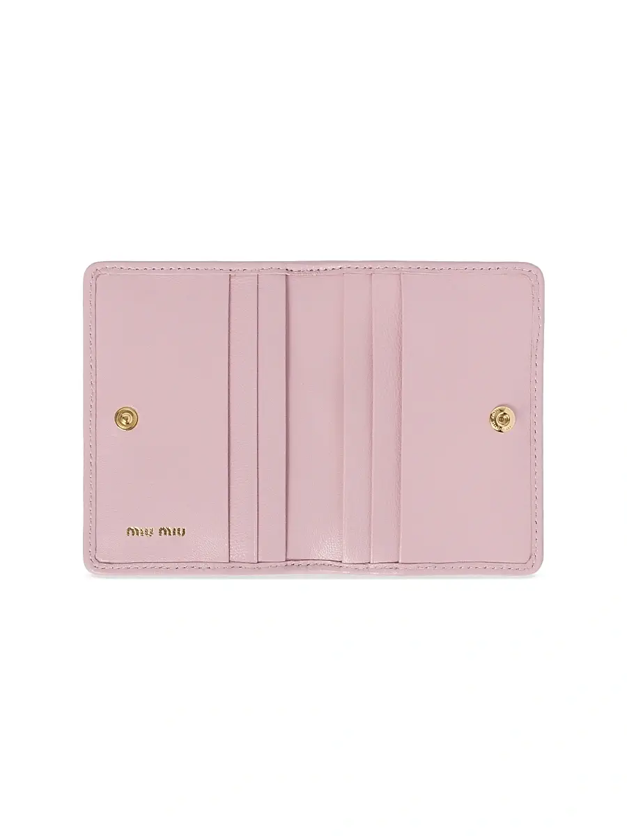 Miu Miu Women's Matelassé Nappa Leather Card Holder | Thumbnail 4