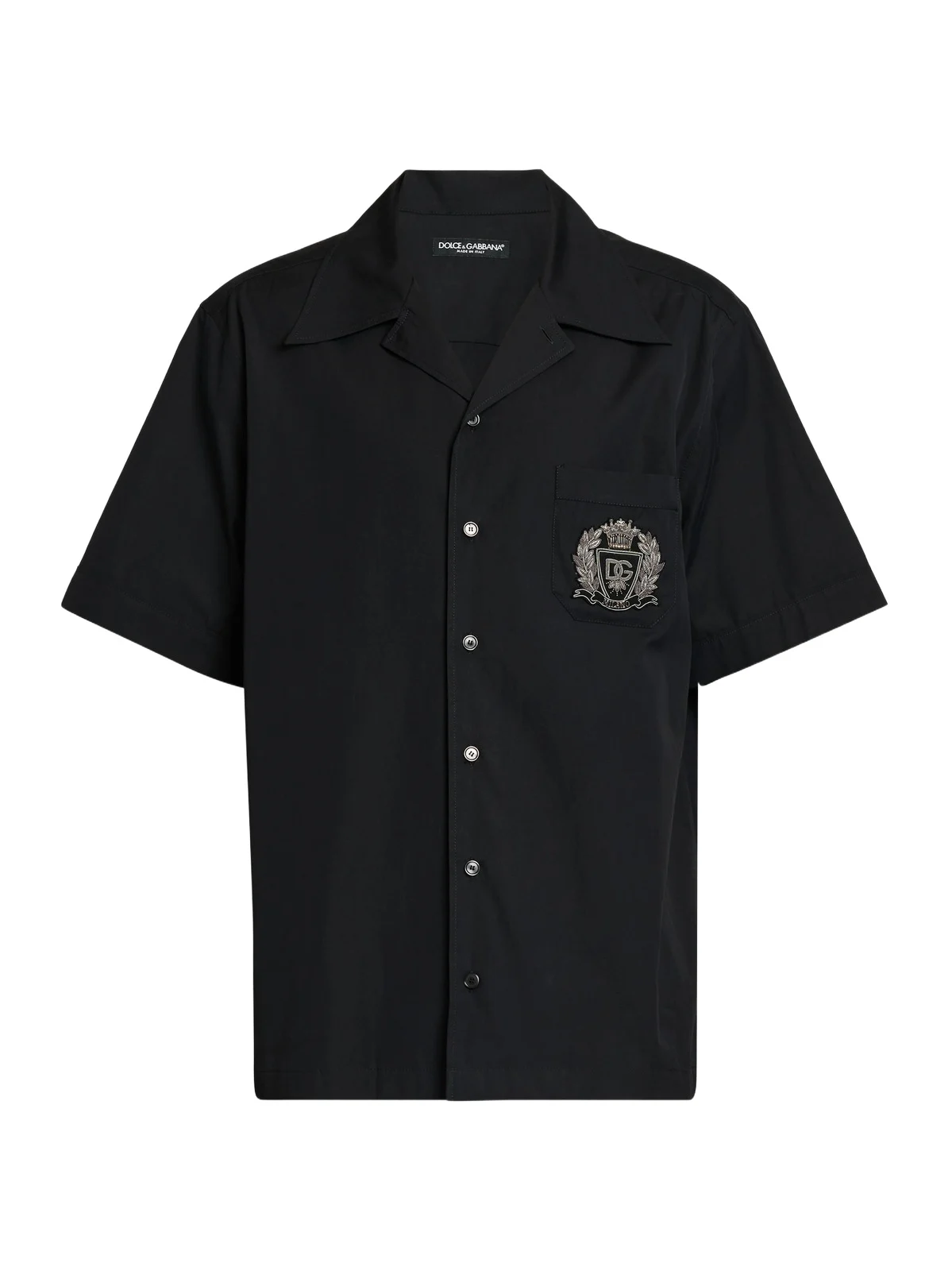Men's Logo Seal-Embroidered Cotton Poplin Short-Sleeve Shirt