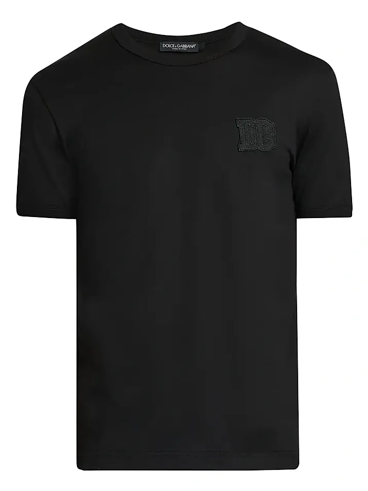 Men's DG Patch Cotton Crewneck T-Shirt