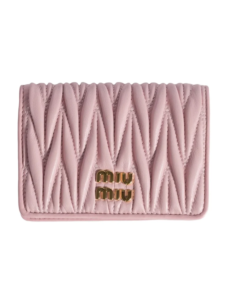Miu Miu Women's Small Matelassé Nappa Leather Wallet