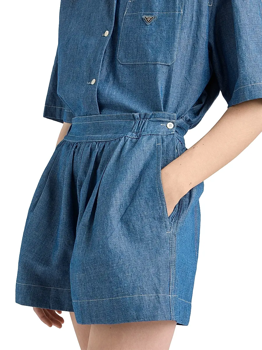 Prada Women's Chambray Jumpsuit | Thumbnail 5 Prada Women's Chambray Jumpsuit | Thumbnail 5