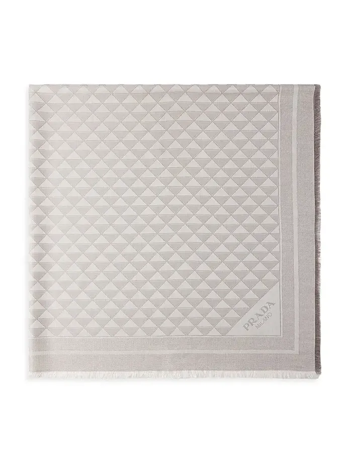 Women's Silk, Viscose and Lurex Shawl - Grey