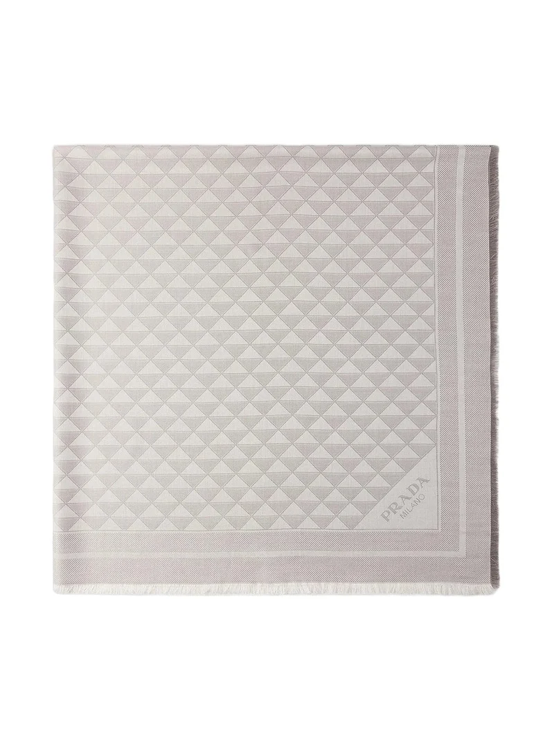 Prada Women's Silk, Viscose and Lurex Shawl - Grey