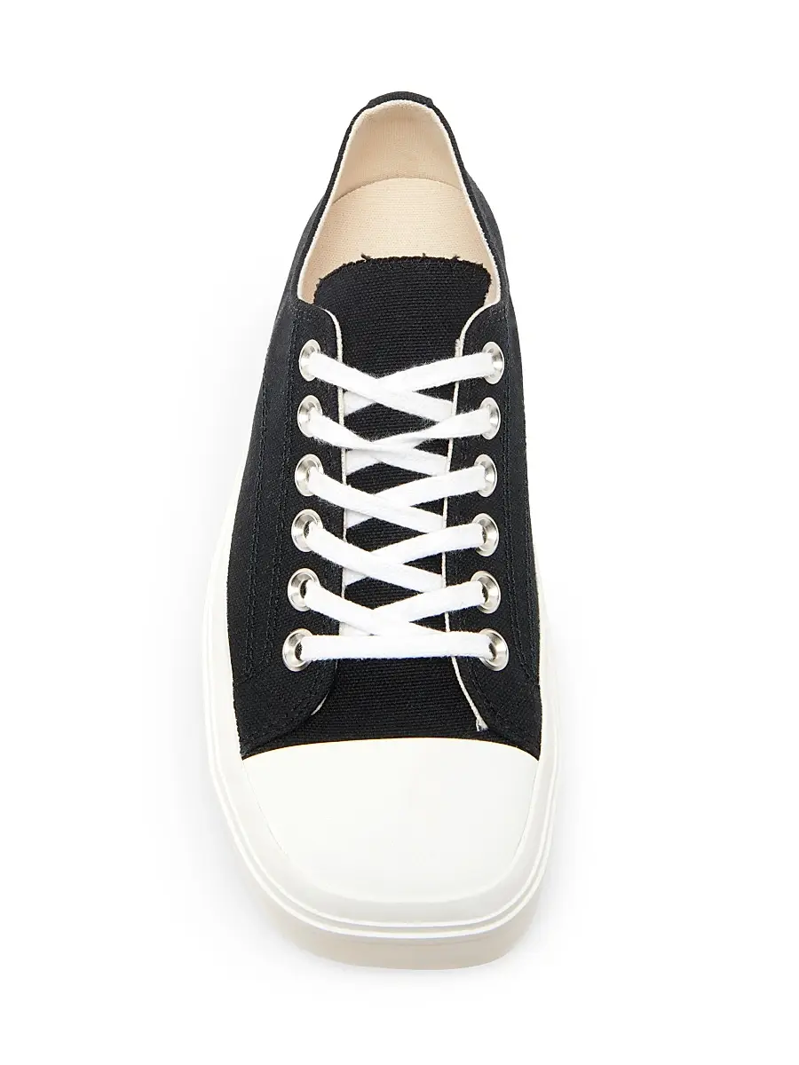 MOSCHINO Women's Edge Canvas Low-Top Sneakers | Thumbnail 4 MOSCHINO Women's Edge Canvas Low-Top Sneakers | Thumbnail 4