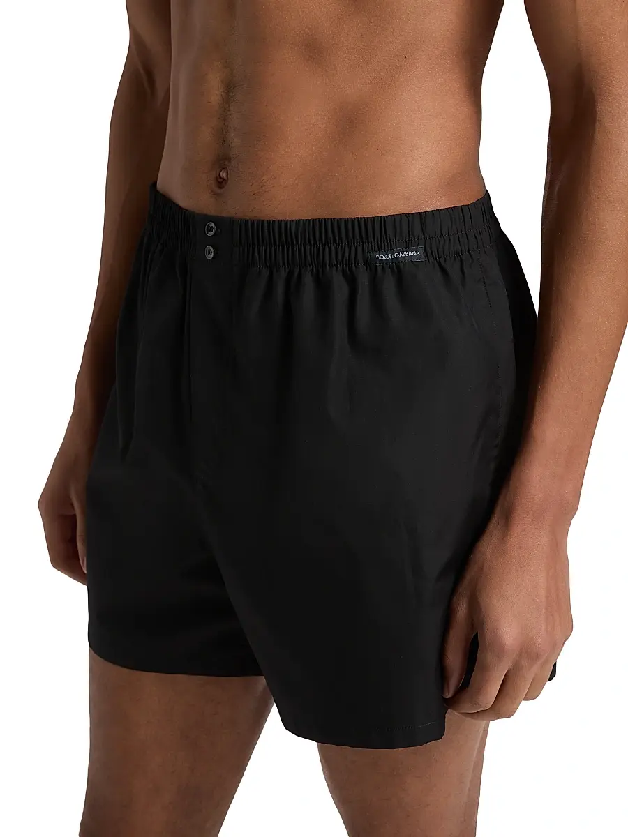 Dolce & Gabbana Men's ​Sporty Cotton Poplin Boxer Shorts | Thumbnail 5
