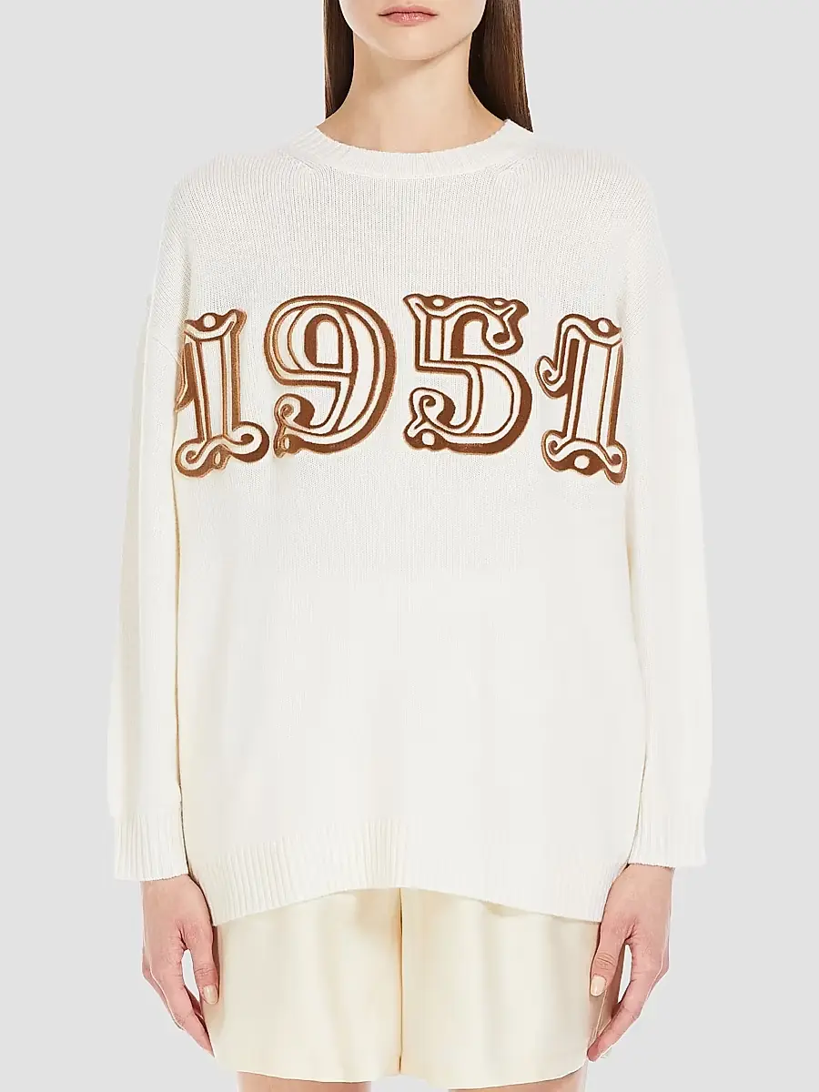 Max Mara Women's Wool and Cashmere Jumper - White | Thumbnail 2