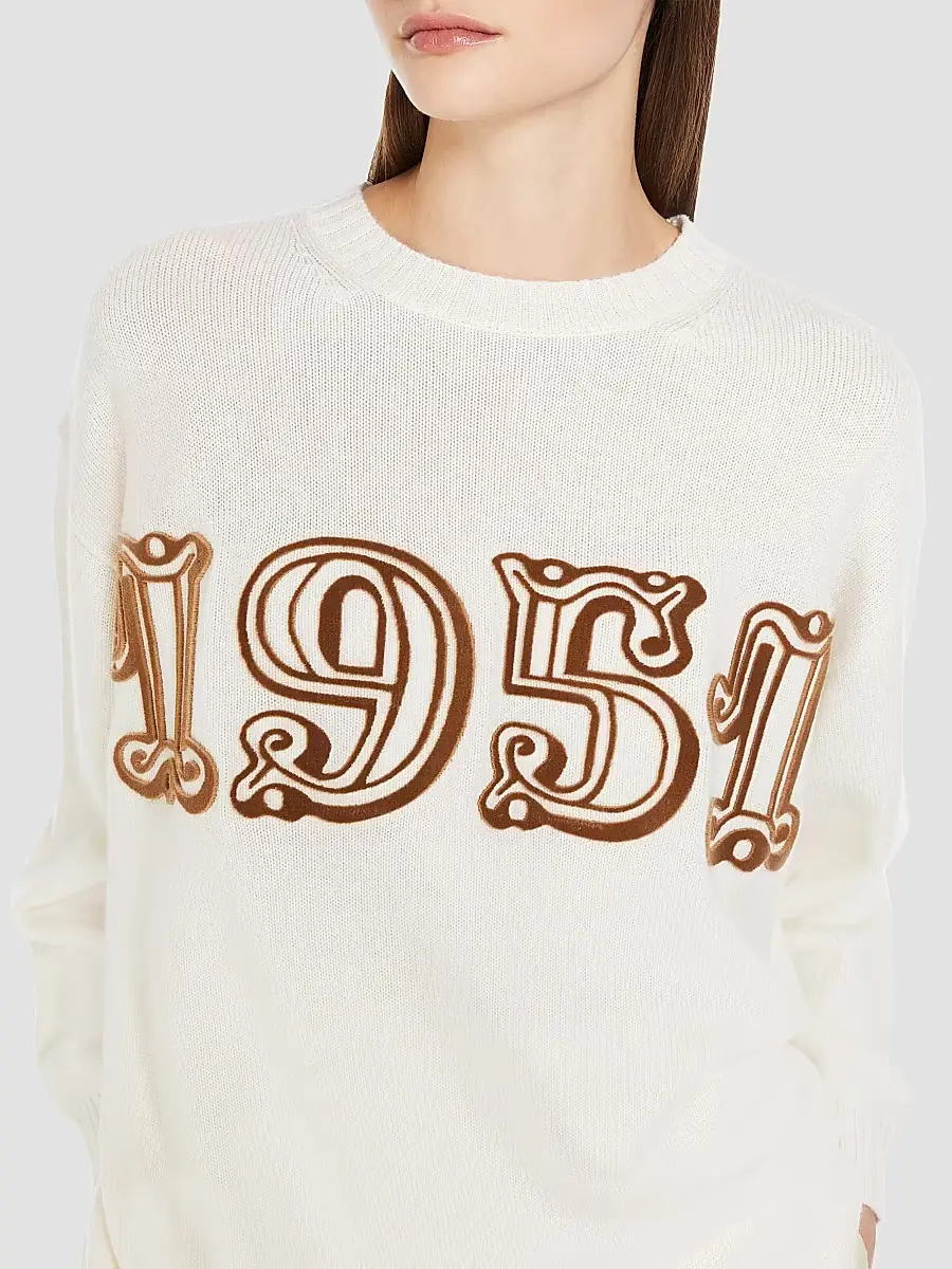 Max Mara Women's Wool and Cashmere Jumper - White | Thumbnail 4