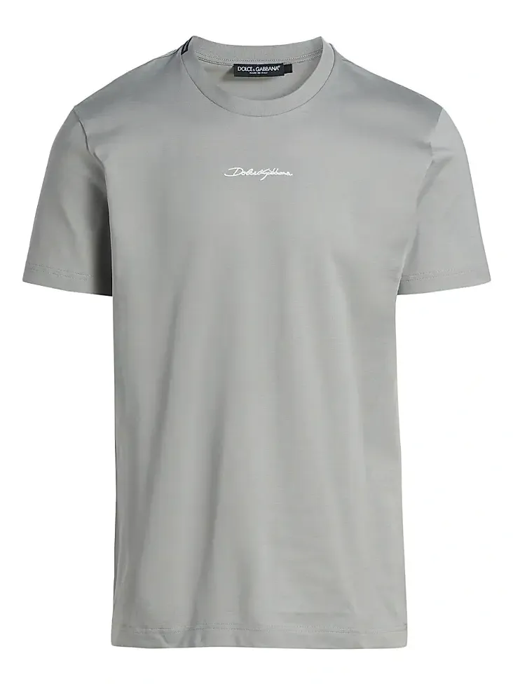 Men's Embroidered Logo Crewneck T-Shirt Men's Embroidered Logo Crewneck T-Shirt