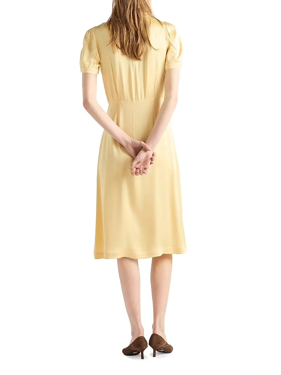 Prada Women's Satin Crepe Dress | Thumbnail 3