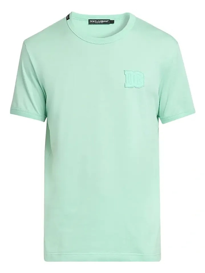Men's DG Patch Cotton Crewneck T-Shirt