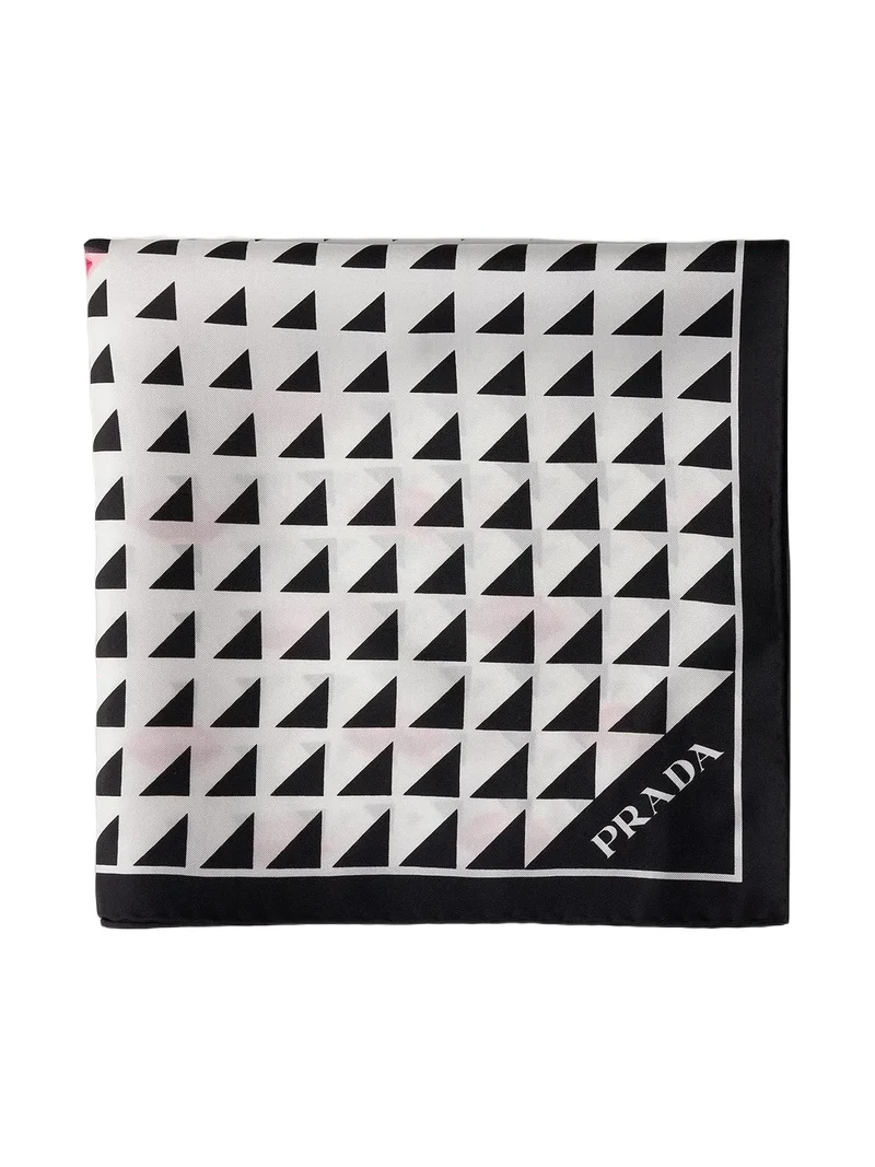 Prada Women's Printed Silk Twill 55CM Square Scarf