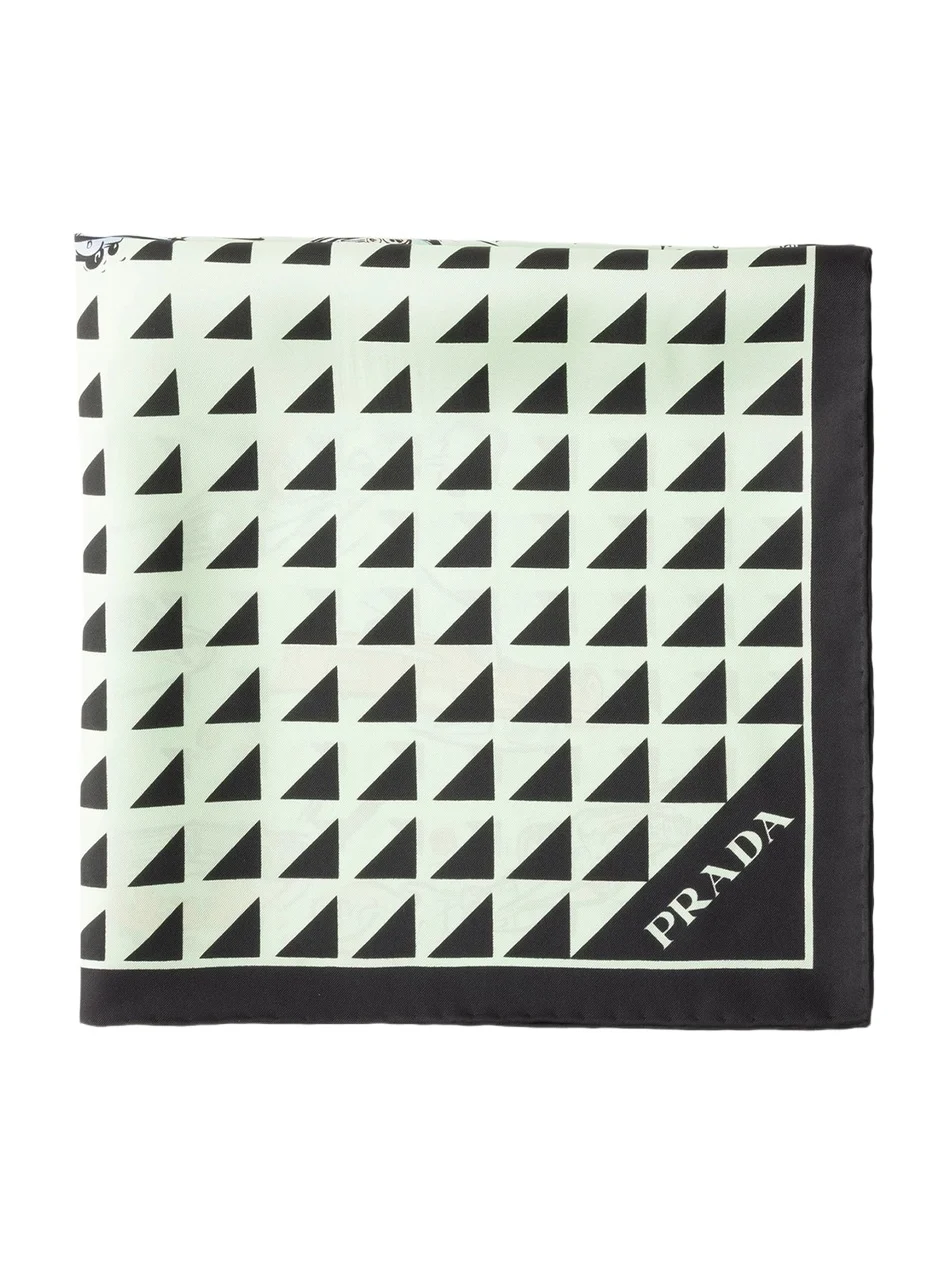 Prada Women's Printed Silk Twill 55CM Square Scarf