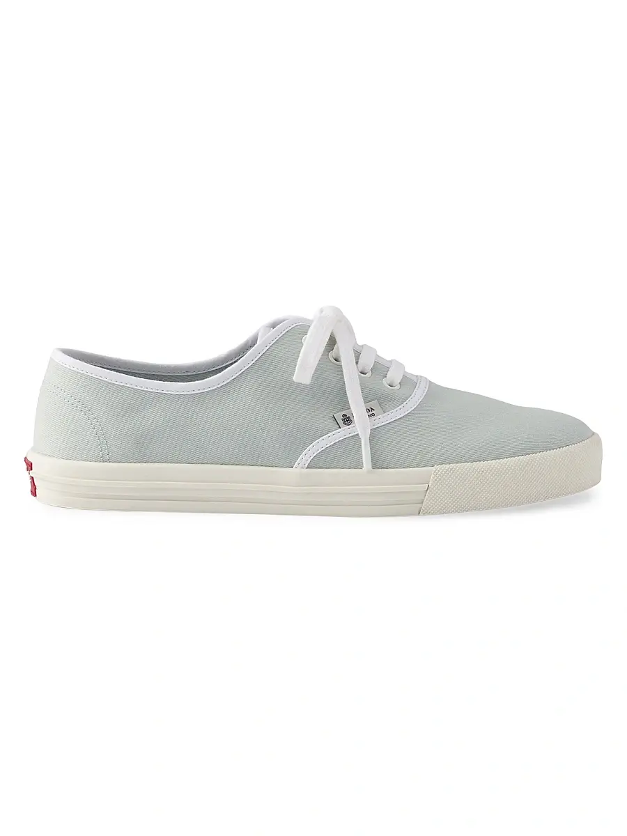 Prada Women's Drill Cotton Low-Top Sneakers - Light Blue | Image 1 Prada Women's Drill Cotton Low-Top Sneakers - Light Blue | Image 1
