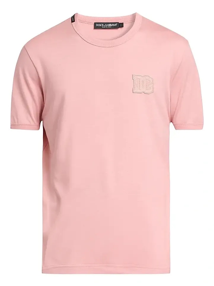 Dolce & Gabbana Men's DG Patch Cotton Crewneck T-Shirt