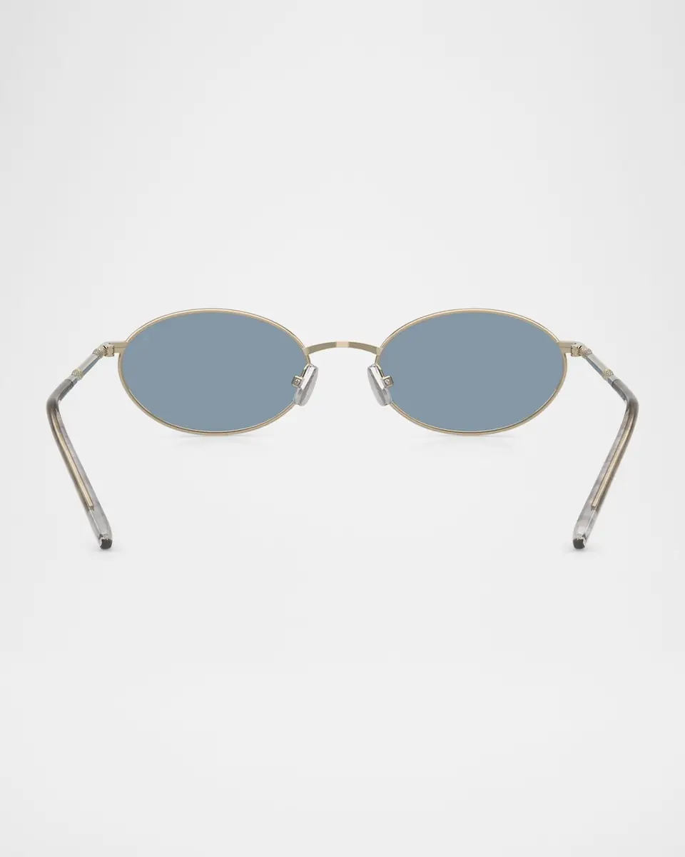 Brunello Cucinelli BC2006ST Oval Titanium Sunglasses | Thumbnail 4 Brunello Cucinelli BC2006ST Oval Titanium Sunglasses | Thumbnail 4