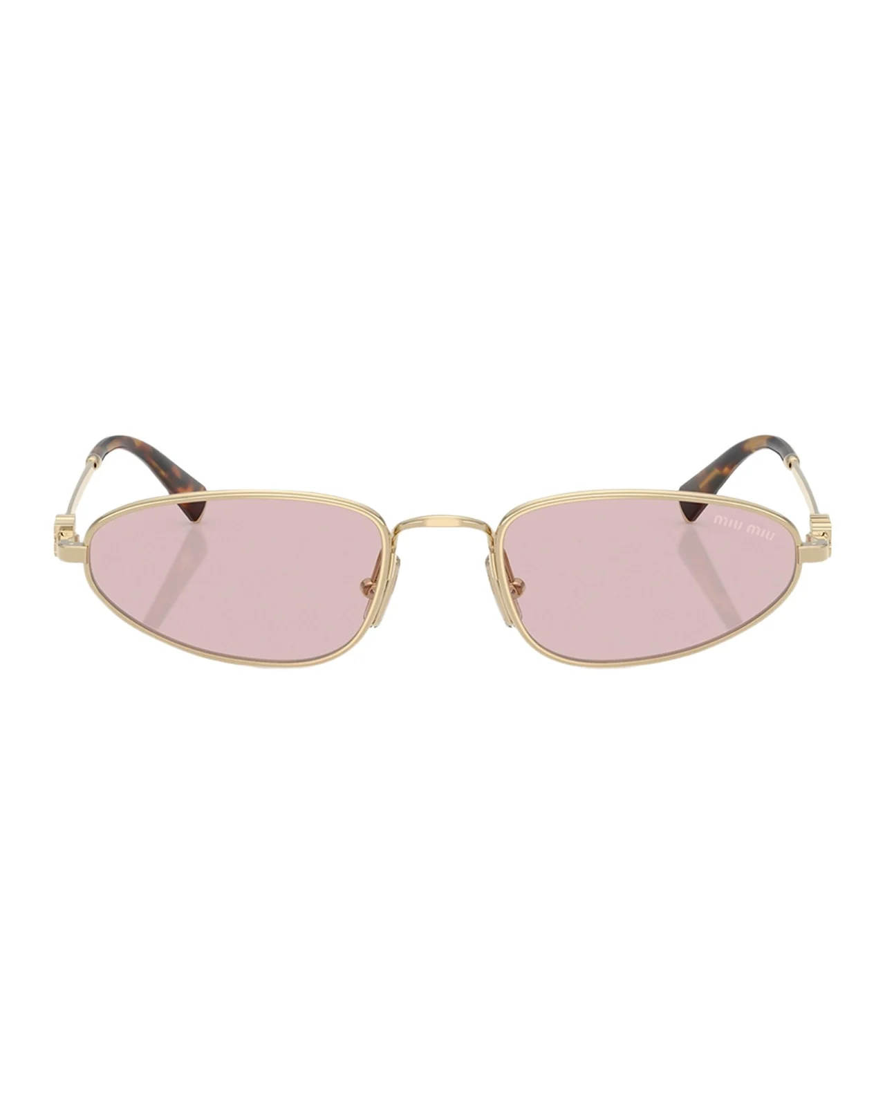 Miu Miu Logo Metal Oval Sunglasses