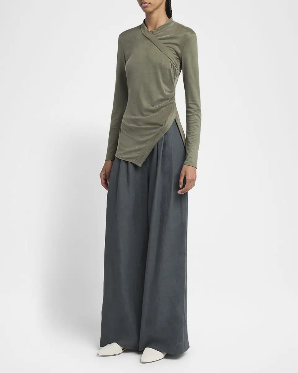 Giorgio Armani Asymmetric Jersey Long-Sleeve Top | Thumbnail 2 Giorgio Armani Asymmetric Jersey Long-Sleeve Top | Thumbnail 2