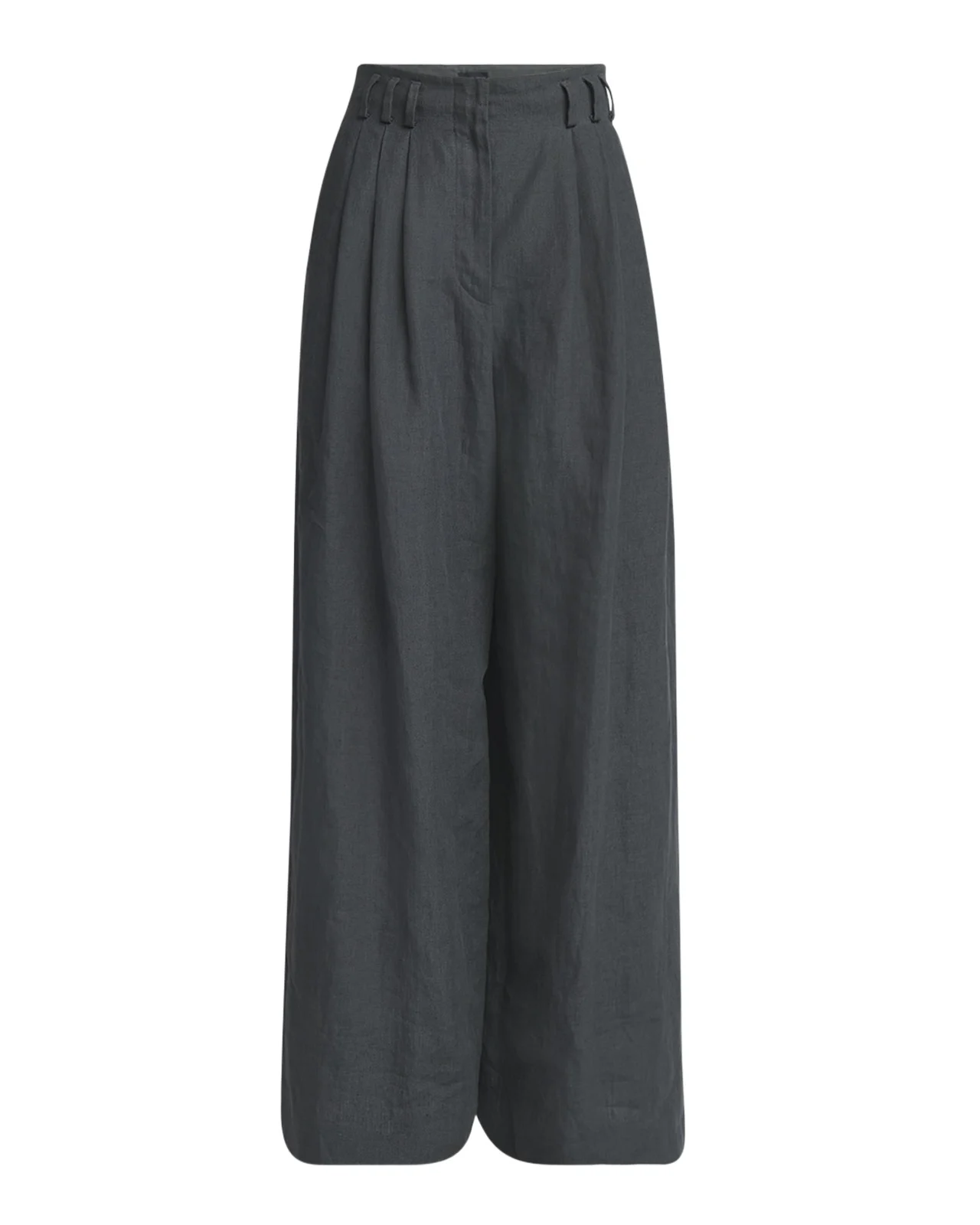 Pleated Wide-Leg Linen Trousers Pleated Wide-Leg Linen Trousers