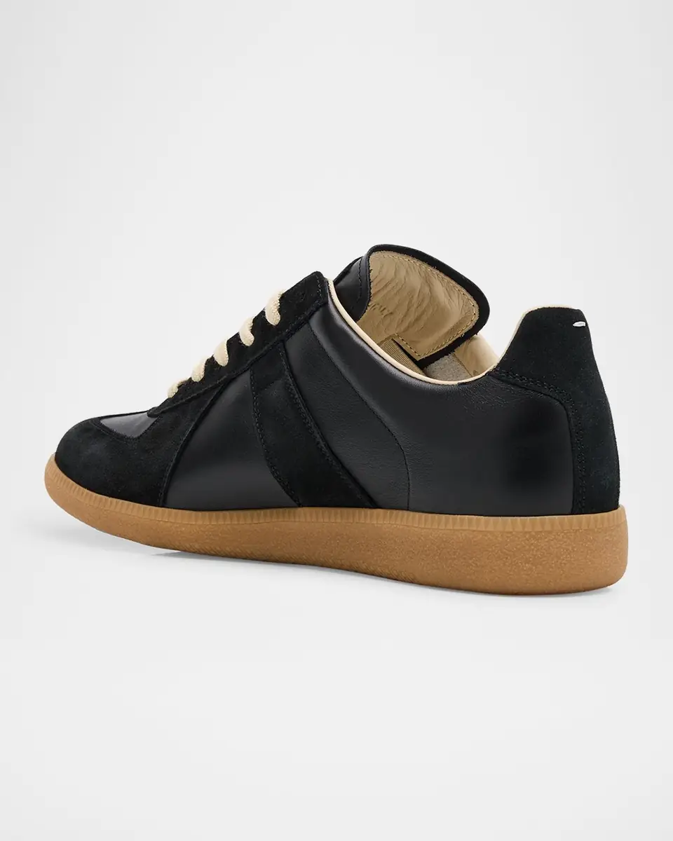 Maison Margiela Men's Replica Leather Low-Top Sneakers | Thumbnail 4 Maison Margiela Men's Replica Leather Low-Top Sneakers | Thumbnail 4