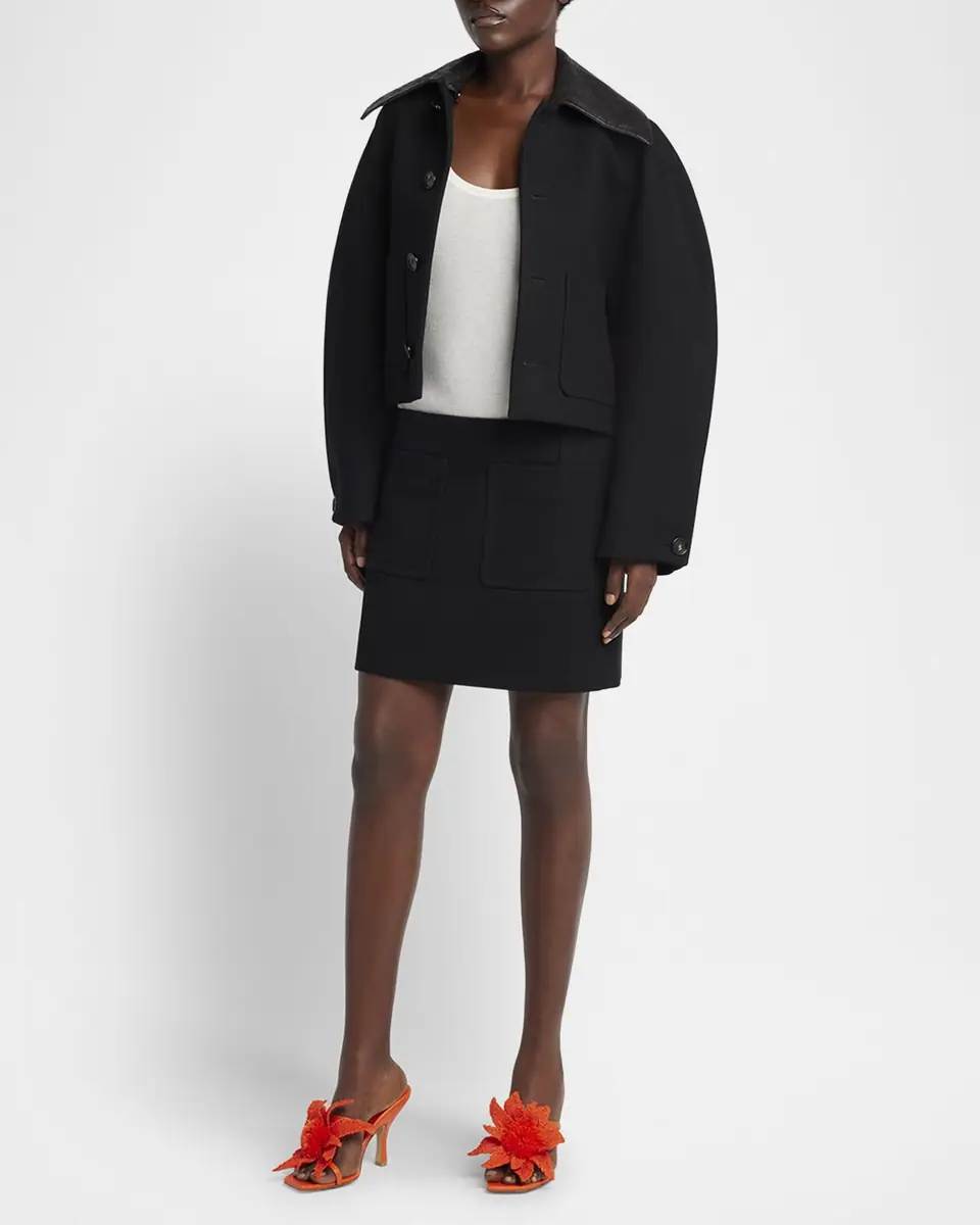 Bottega Veneta Front-Pockets Mini Pencil Skirt | Thumbnail 2