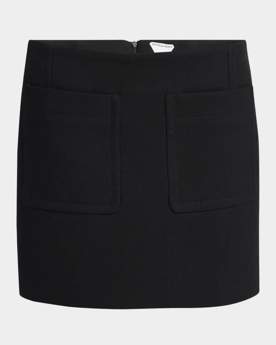 Bottega Veneta Front-Pockets Mini Pencil Skirt | Thumbnail 5