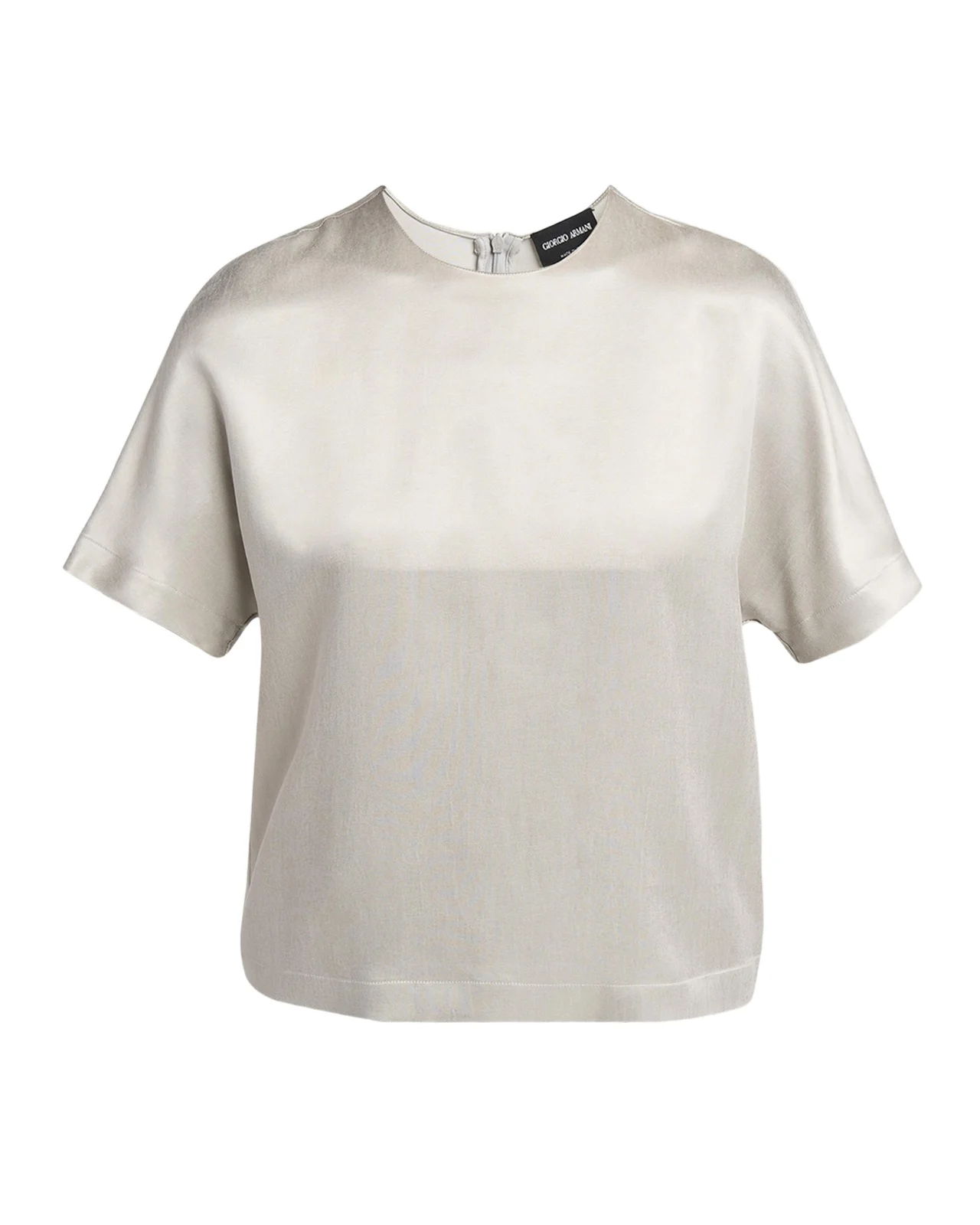 Giorgio Armani Cupro Short-Sleeve Blouse