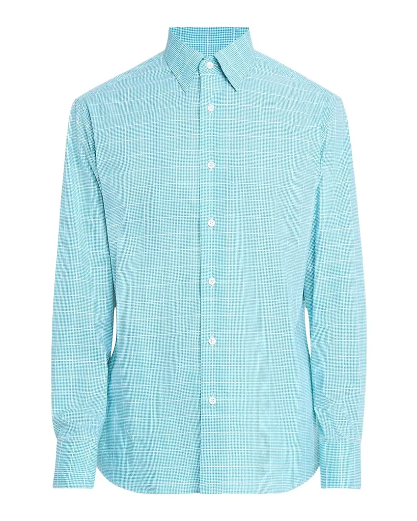 Brioni Men 's Cotton Windowpane Check Sport Shirt | Image 1 Brioni Men 's Cotton Windowpane Check Sport Shirt | Image 1
