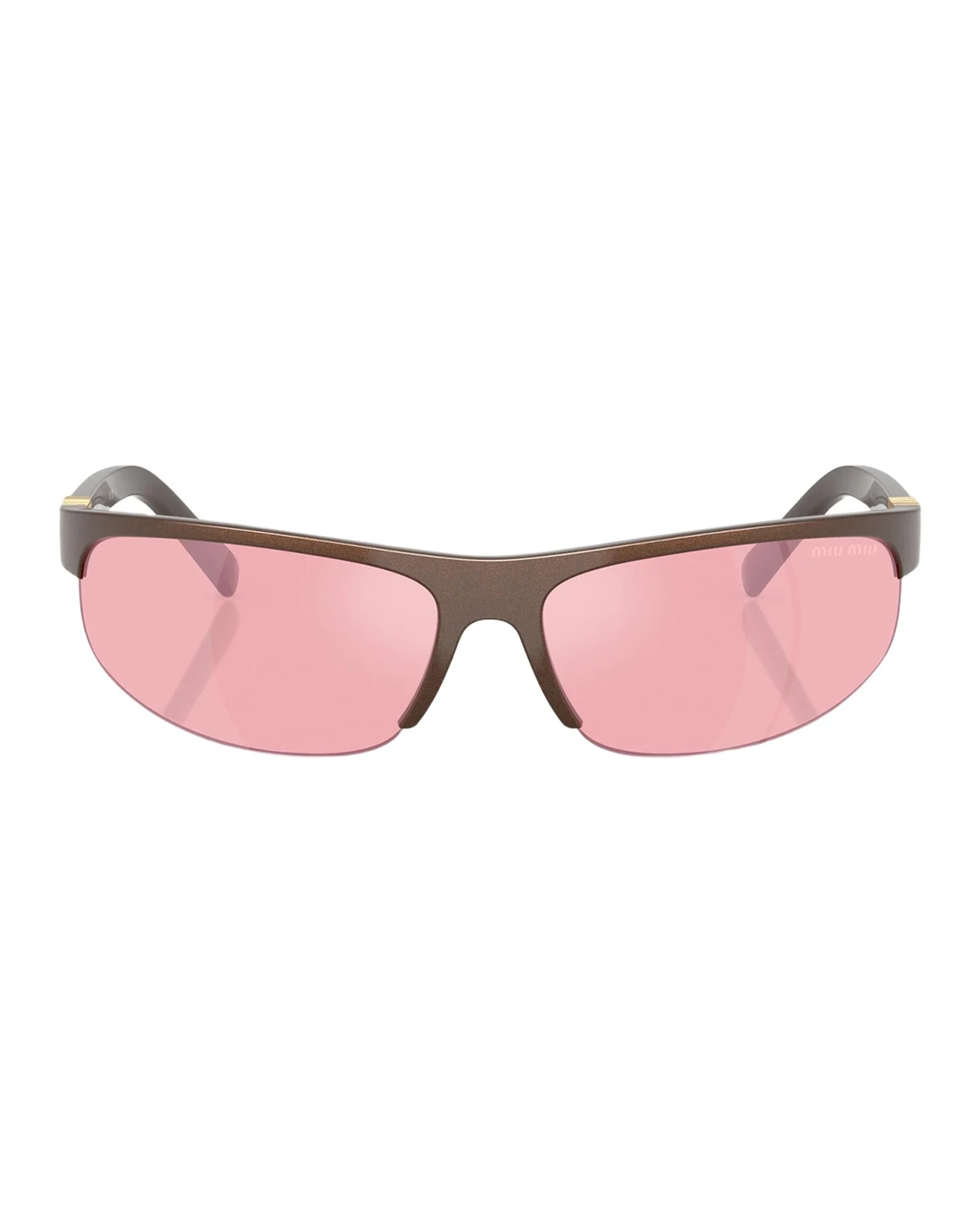 A02S Semi-Rimless Oval Plastic Sunglasses