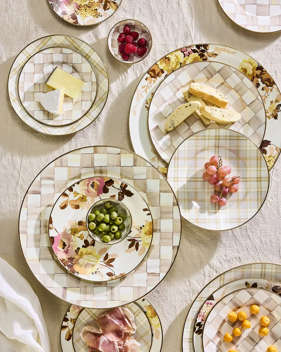 MacKenzie-Childs Mocha Check Salad Plate | Thumbnail 3 MacKenzie-Childs Mocha Check Salad Plate | Thumbnail 3