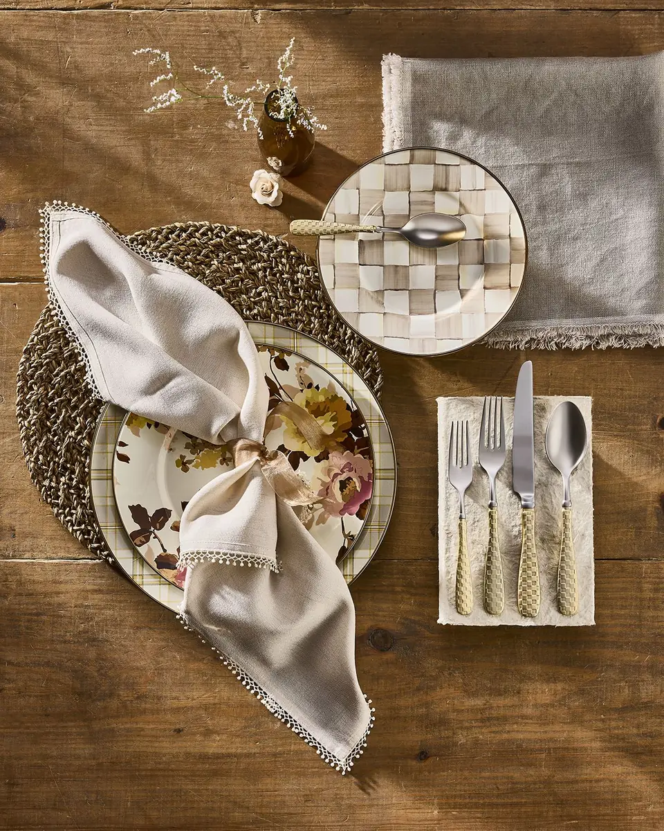 MacKenzie-Childs Mocha Check Salad Plate | Thumbnail 7 MacKenzie-Childs Mocha Check Salad Plate | Thumbnail 7