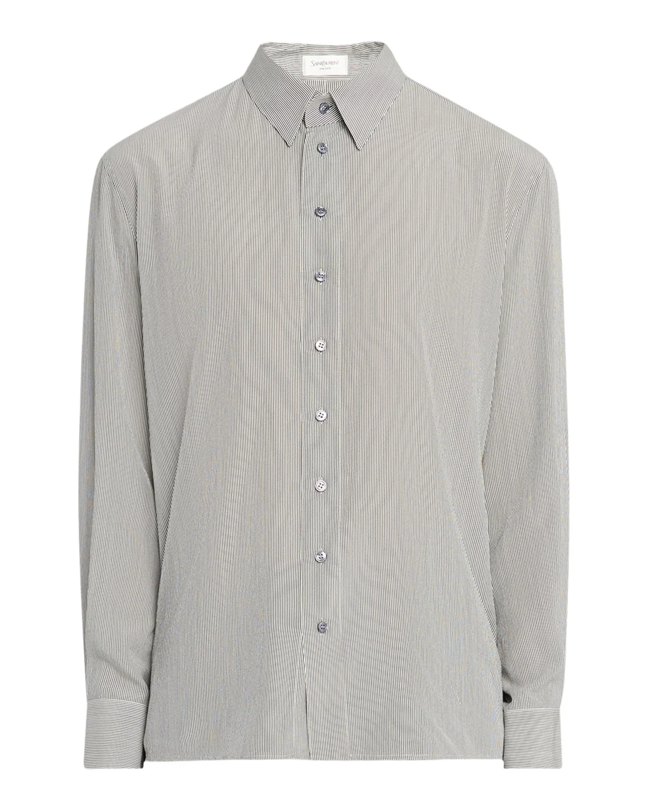 Saint Laurent Men's Micro-Striped Silk Sport Shirt