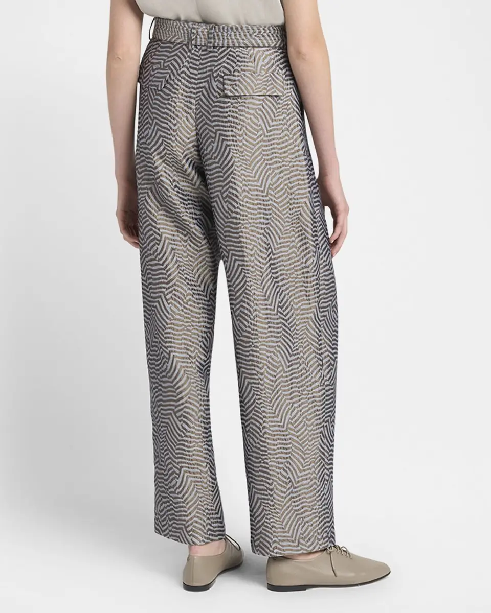 Giorgio Armani Animalier Silk Jacquard Straight-Leg Paperbag Trousers | Thumbnail 3 Giorgio Armani Animalier Silk Jacquard Straight-Leg Paperbag Trousers | Thumbnail 3