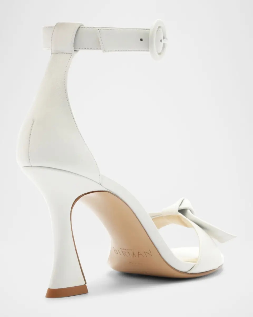 Alexandre Birman Clarita Leather Bow Ankle-Strap Sandals | Thumbnail 3