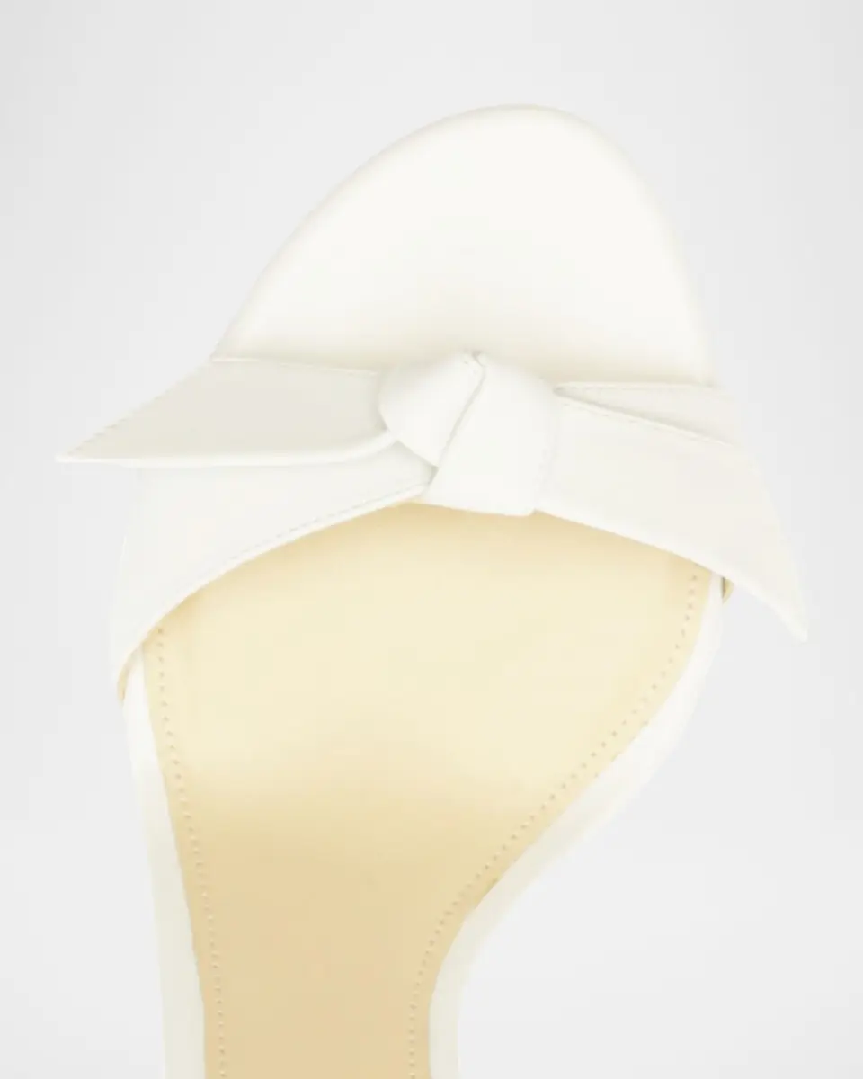 Alexandre Birman Clarita Leather Bow Ankle-Strap Sandals | Thumbnail 4