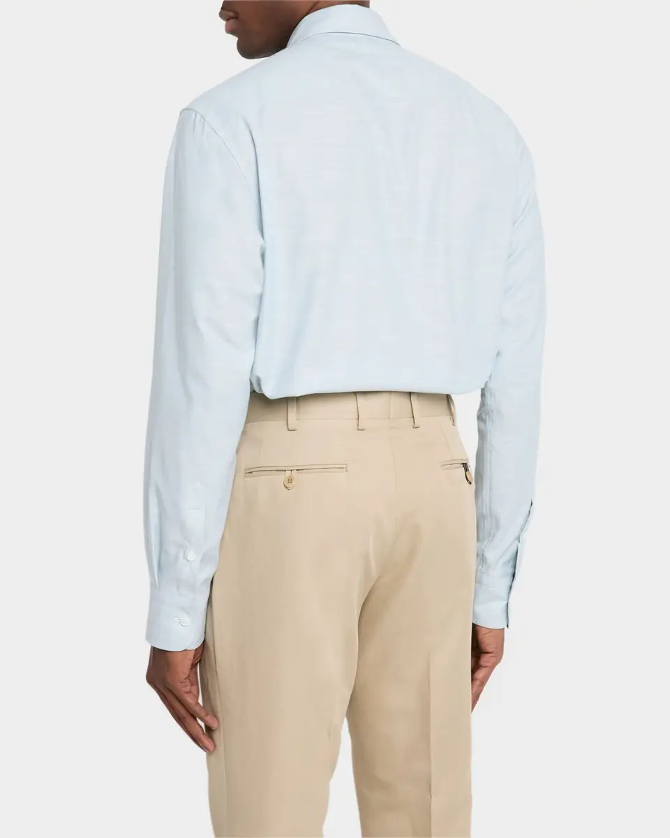 Brioni Men's Cotton Twill Sport Shirt | Thumbnail 3