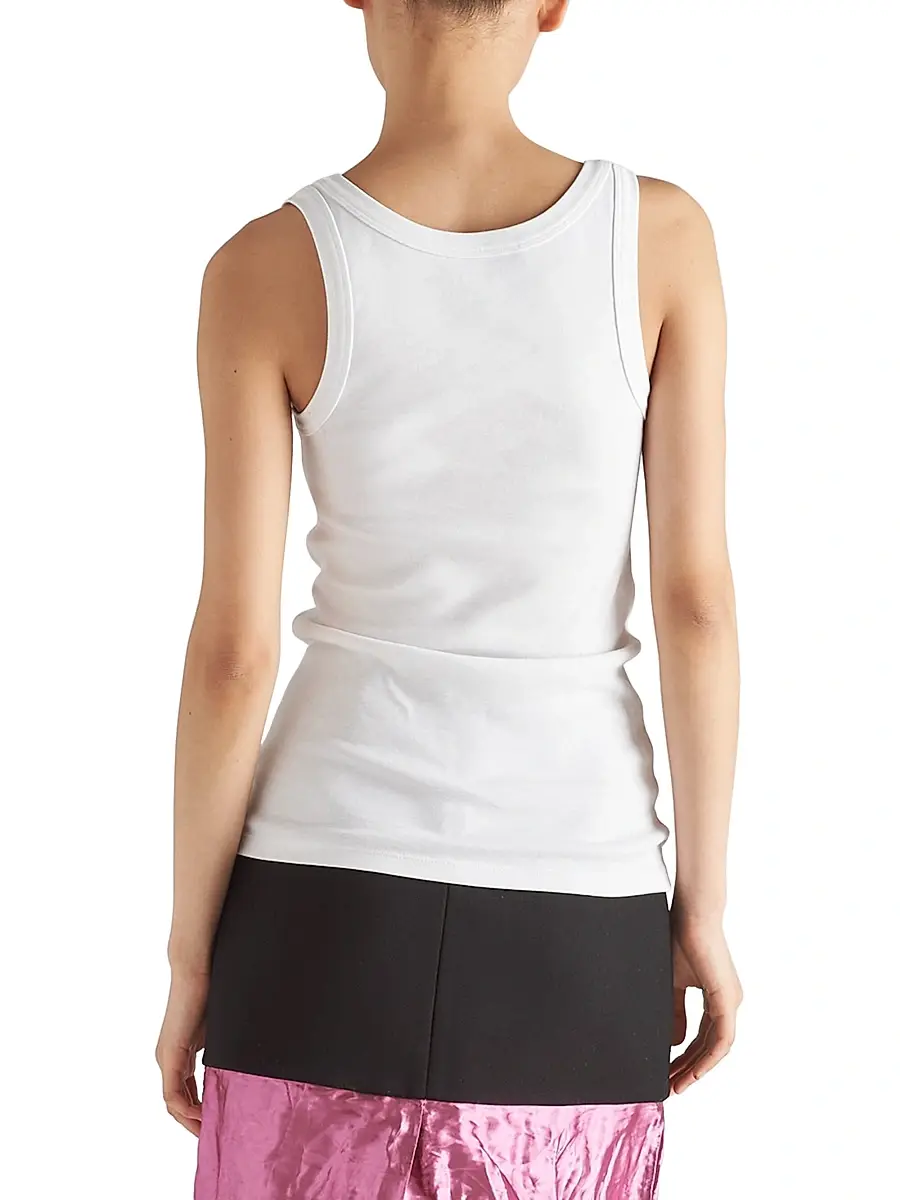 Prada Women's Ribbed Knit Jersey Tank Top | Thumbnail 5 Prada Women's Ribbed Knit Jersey Tank Top | Thumbnail 5