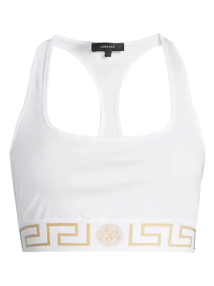 Versace Women's Greca Border Sports Bra