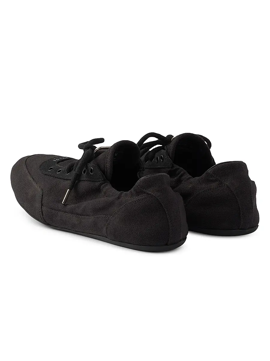 Prada Women's Collapse Canvas Sneakers - Black | Thumbnail 4 Prada Women's Collapse Canvas Sneakers - Black | Thumbnail 4