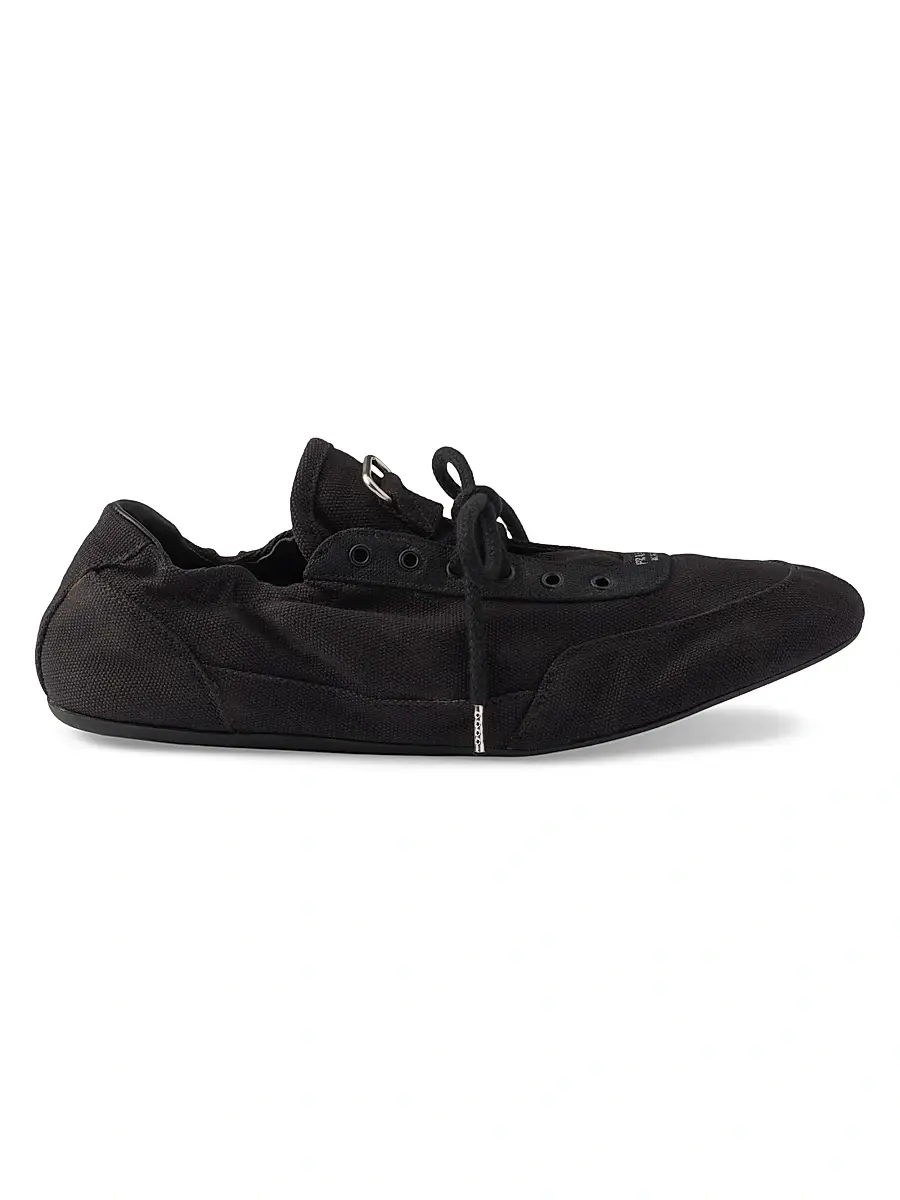 Prada Women's Collapse Canvas Sneakers - Black | Image 1 Prada Women's Collapse Canvas Sneakers - Black | Image 1