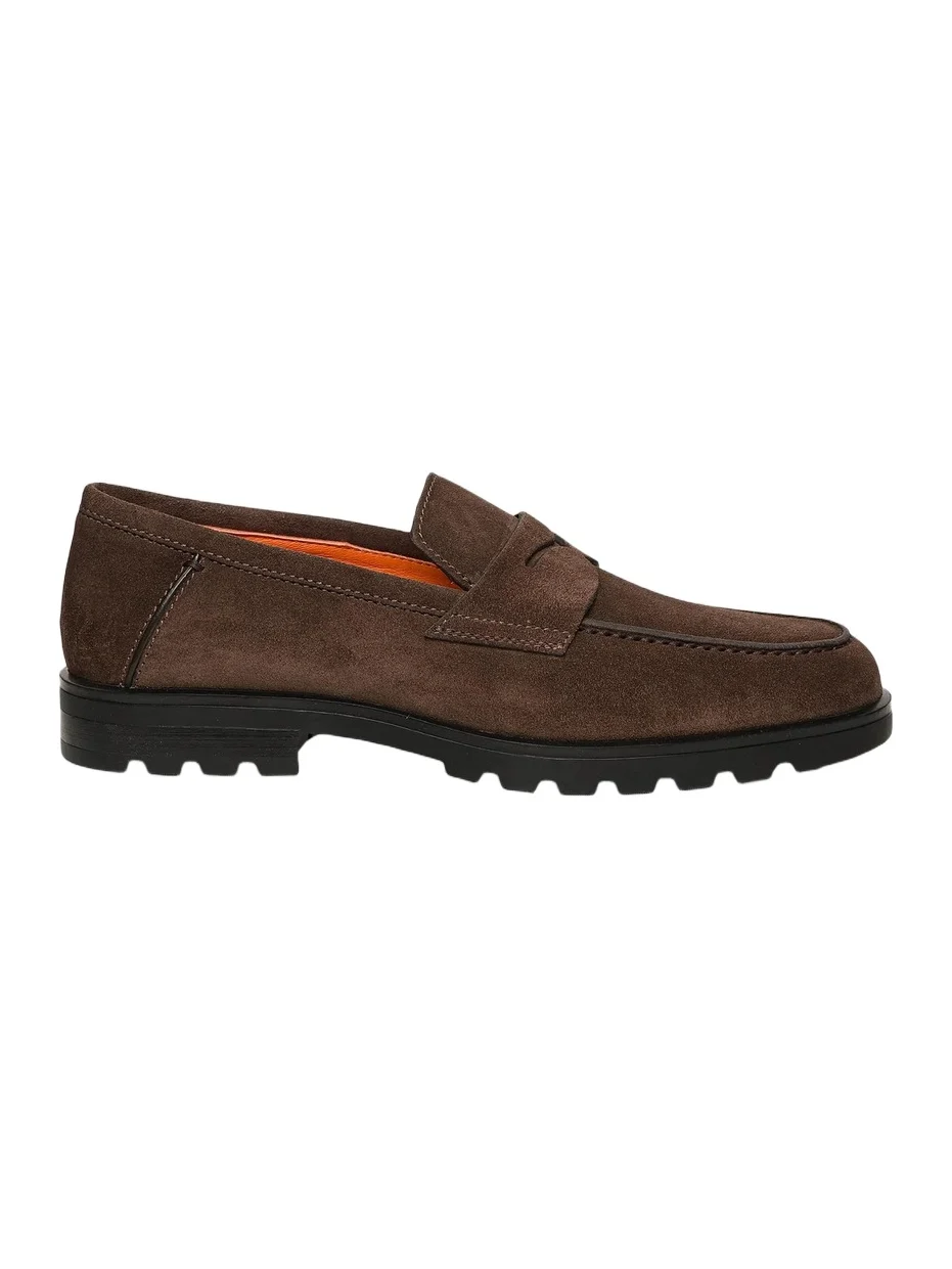 Santoni Men's Burnished Suede Loafers